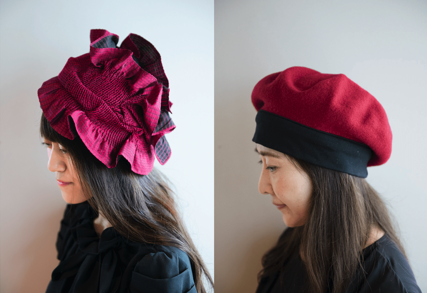 写真：N HEAD WEARをかぶる女性