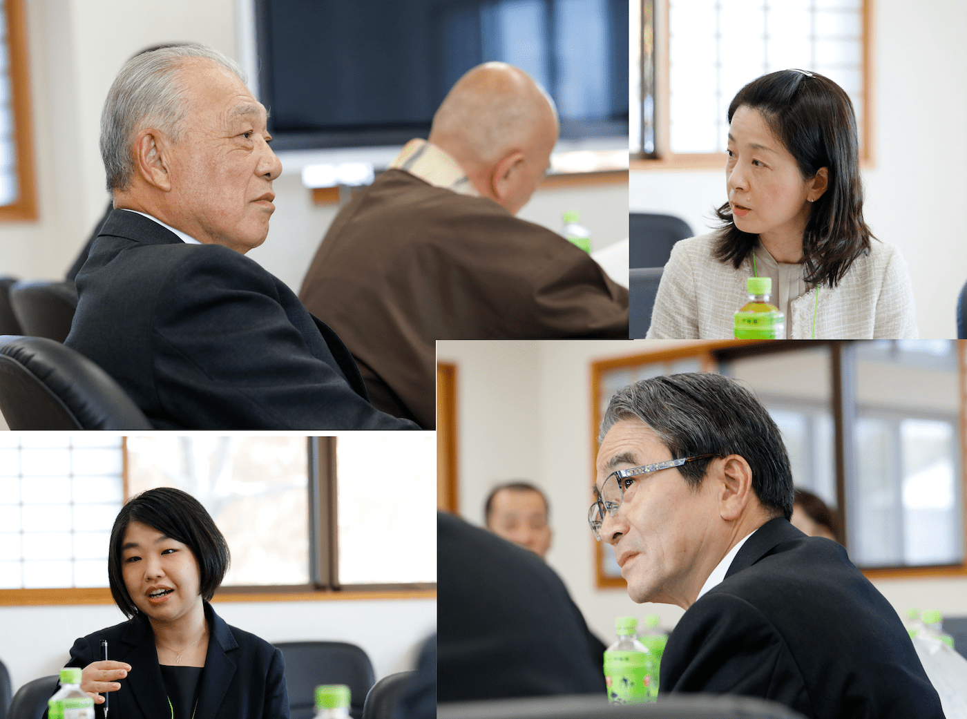 写真：左上から時計周りで日本財団・笹川会長、クリル・プリヴェ高野社長、文化庁・宮田長官、バトラーの矢倉さん