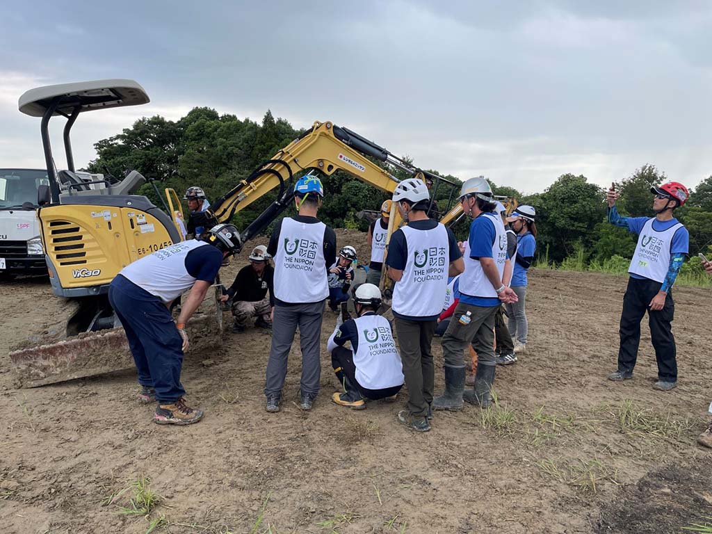 災害小型重機研修の様子