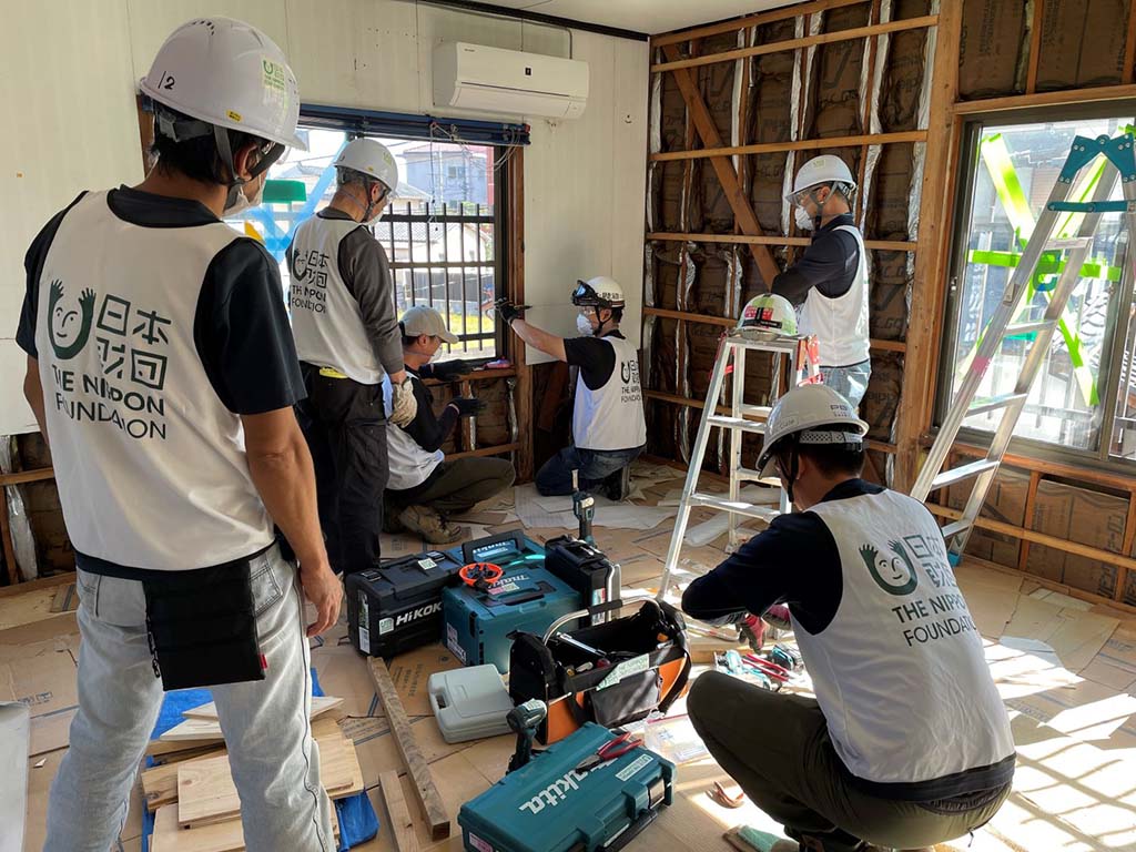 水害被災家屋応急処置研修の様子