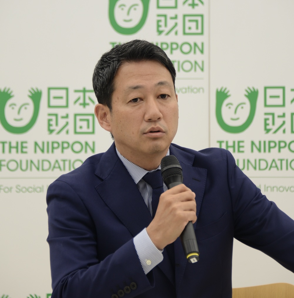 写真：日本財団常務理事 笹川順平