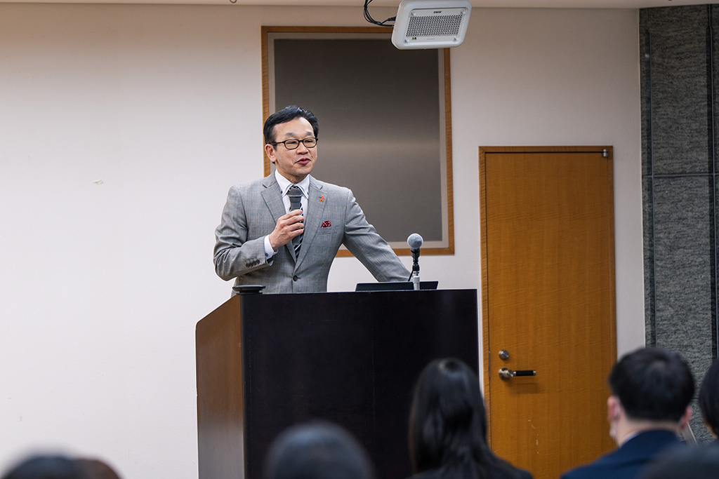 写真：日本財団常務理事からの挨拶