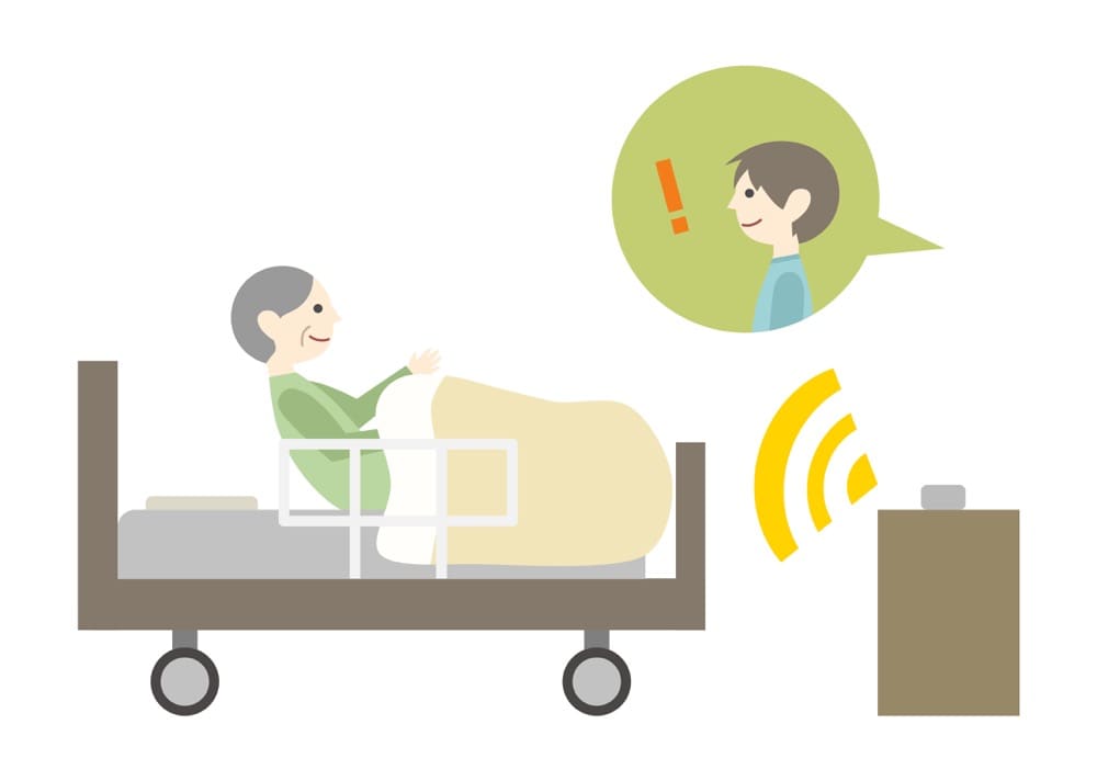 ベッドについたセンサー