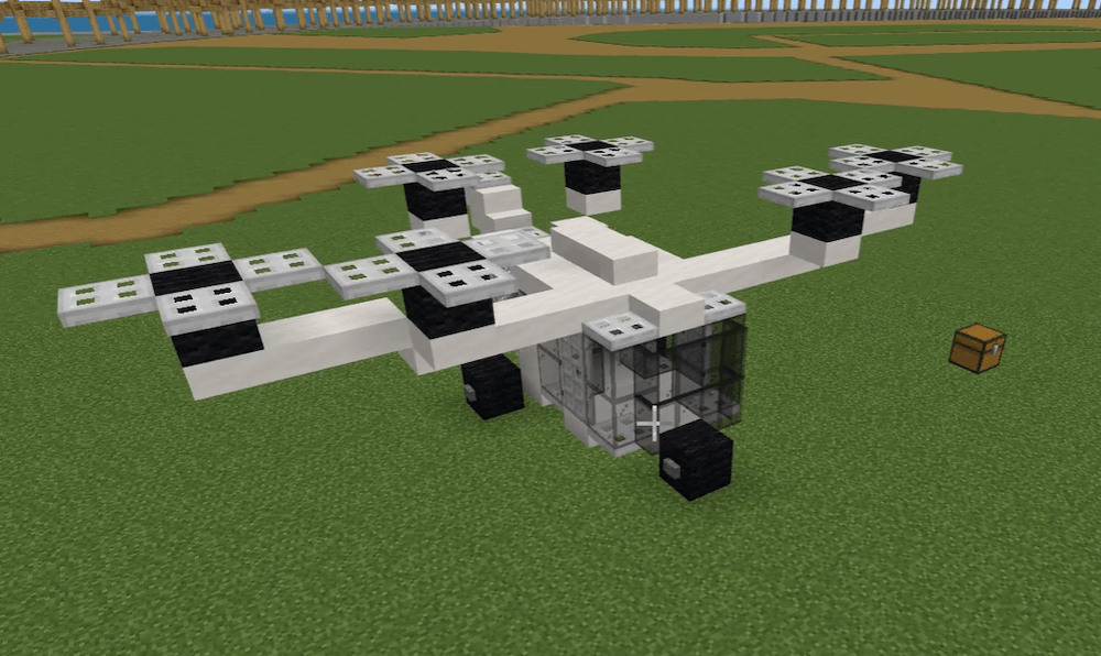 マインクラフトで作成した「空飛ぶ車」
