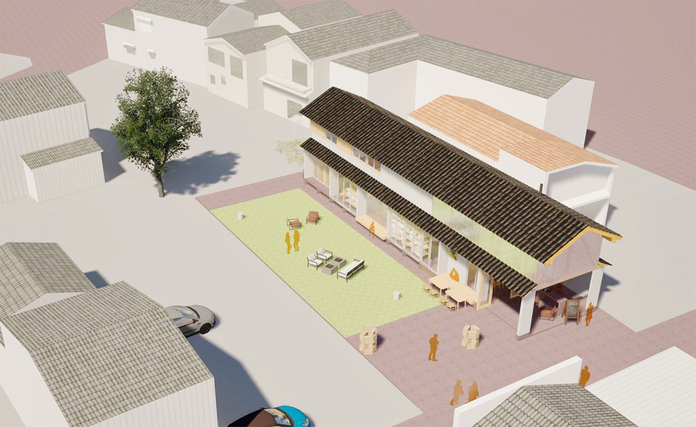 画像：中田文化額装店（仮称）のイメージイラスト