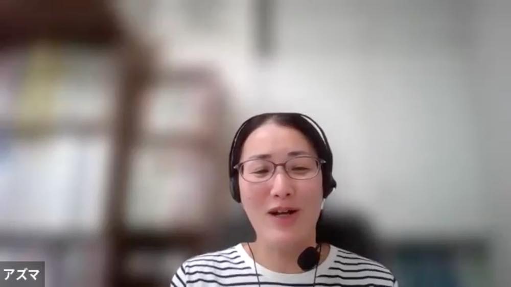 オンラインでインタビューに応じている東さん