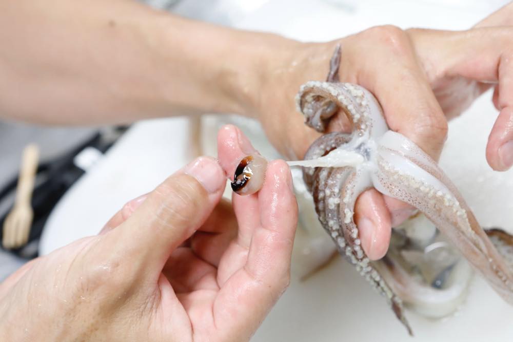 カラストンビを引っ張り出している様子